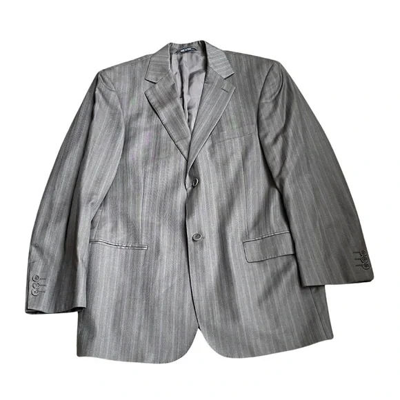 Collezioni L’Uomo Made In Italy Seta Silk And Wool Mens 2 Button Blazer Size 40R